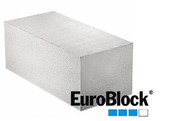 Блок газобетонный стеновой 600*300*300мм В 3,5 D 600кг/м3 EuroBlock