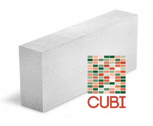 Газобетонный блок CUBI D500 B2,5 F100 625х200х100 ровный