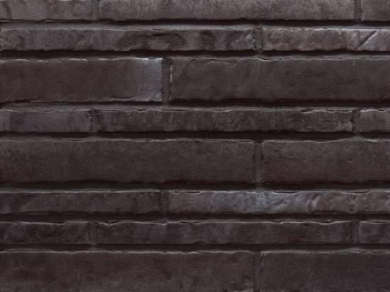 Фасадная плитка (ригель) Stroeher Zeitlos 359 kohleglanz, длинный формат 400x71x14 мм